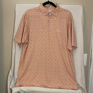 RhoBack, The Absolute Peach men's performance Polo, Size Large